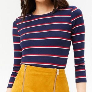 cropped striped top
